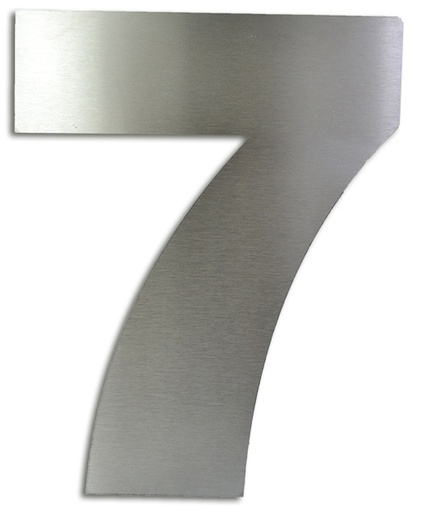 [RA.7,250] NUMERO CLASICO 7 DE 250 MM ACERO INOXIDABLE