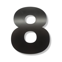 NUMERO CLASICO 8 DE 250 mm NEGRO x1u.