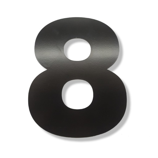 [RA.8,250N] NUMERO CLASICO 8 DE 250 mm NEGRO x1u.