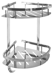 ORGANIZADOR ESQUINERO 2 ESTANTES ACERO INOXIDABLE