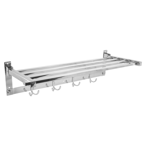 [DA.ORG0IMP52] ORGANIZADOR TOALLERO RECTANG. C/PERCHERO ACERO INOX. x1u.