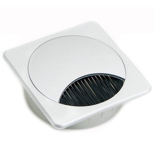 [EH.EHPCCR80B] PASACABLE CUADRADO CON CEPILLO 80Ø BLANCO