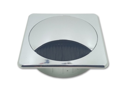 [EH.EHPCCR80E] PASACABLE CUADRADO CON CEPILLO 80Ø ESPEJO