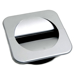 PASACABLE CUADRADO CON RANURA CENTRAL 80Ø GRIS PLATA BOLSA x50u