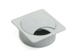 PASACABLE CUADRADO CON TAPA GIRATORIA 60Ø NEGRO BOLSA x50u