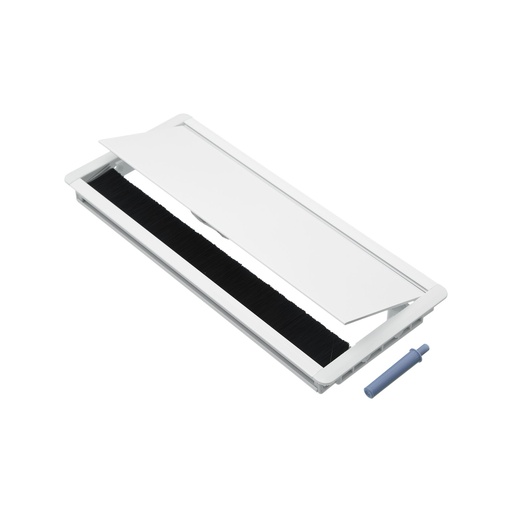 [BR.PC-300-B] PASACABLE RECTANGULAR BLANCO CIERRE LENTO x1u.