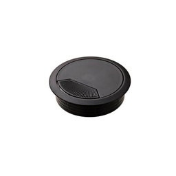 PASACABLE REDONDO CON TAPA GIRATORIA 60Ø NEGRO