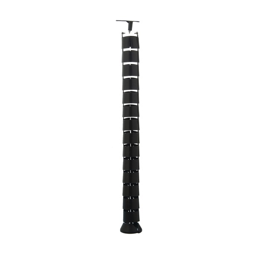 [BR.PC-100-N] PASACABLE VERTEBRA P/ ESCRITORIO OFICINA NEGRO x1u.