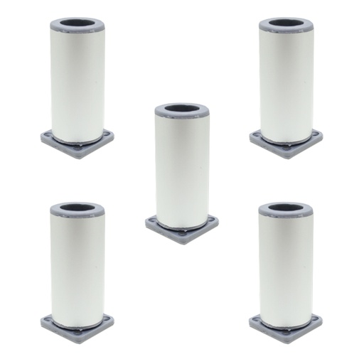 [ML.604] PATA ALUMINIO ANODIZADA BASE REGULABLE 100MM PACK X 5u.