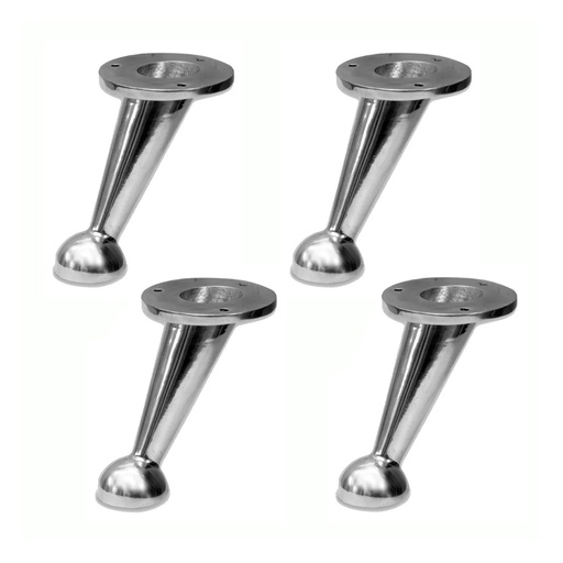 [ML.650] PATA ALUMINIO BOCHA PULIDA PACK X 4u.