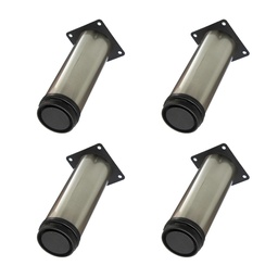 PATA CILINDRICA 10 CM REGULABLE INOX. PACK X 4u.