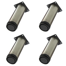 PATA CILINDRICA 15 CM REGULABLE INOX. PACK X 4u.