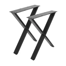 Pata Hierro Mesa Escritorio Reforzada X2 Unidades Dannok Color Negro