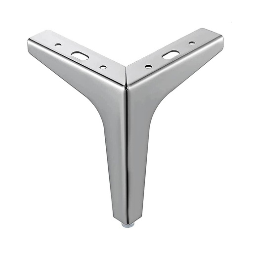 [DK.JPT001] PATA PARA SILLON/MUEBLE HIERRO CROMADO ANTIDESLIZANTE 130mm.