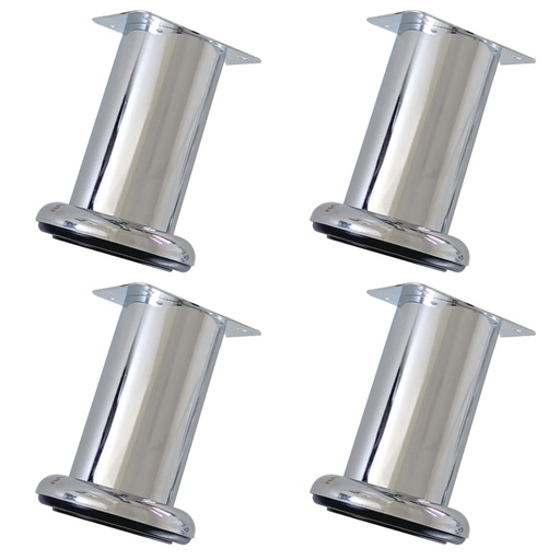 [ML.489] PATA SOFA CROMADA 100mm PACK X 4u.