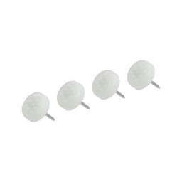 PATIN PVC BLANCO CON CLAVO SIMPLE 16mm
