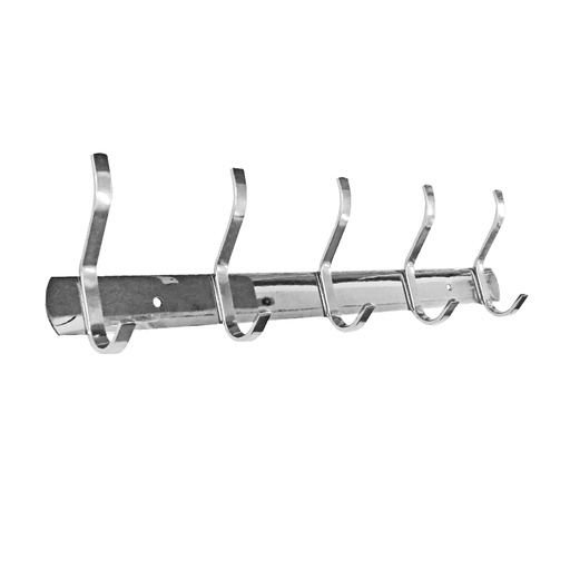 [BR.WC-208] PERCHA CON 5 GANCHOS PLANOS DOBLES 360x27mm