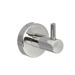 Percha Colgador Bronzen Redonda 1 Gancho Acero Cromado Plateado