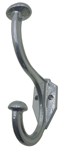 [AR.A49-CROMO] PERCHA RUSTICA GRANDE DOBLE PINTADA CROMO x1u.