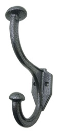 PERCHA RUSTICA GRANDE DOBLE PINTADA PLATA VIEJO x1u.