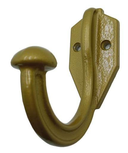 [AR.A47-DORADO] PERCHA RUSTICA GRANDE SIMPLE PINTADA DORADO x1u.