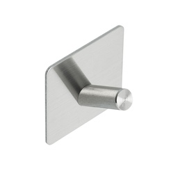Percha Baño Autoadhesiva Simple Gancho 45° Acero Bronzen Plateado