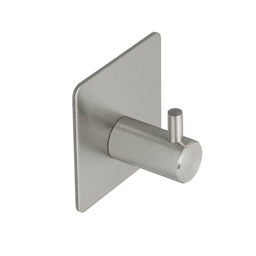 Percha Autoadhesiva Simple Gancho Redondo Acero Bronzen Plateado