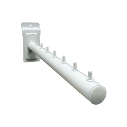Perchero Para Panel Ranurado Frontal Recto 30cm Blanco  Blanco