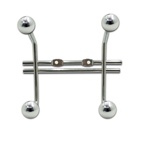 [SO.09-820] PERCHERO TIPO EUROPEO x 2 CROMADO x1u.