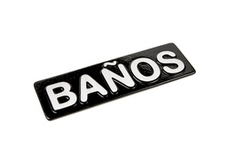 PLACA BAÑOS x 1u.