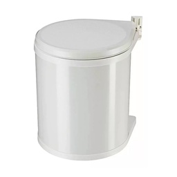 Cesto Residuos Tacho De Basura Redondo Plastico 2003/b Fark Blanco