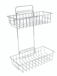 RECTANGULAR ACERO CROMADO 2 ESTANTES