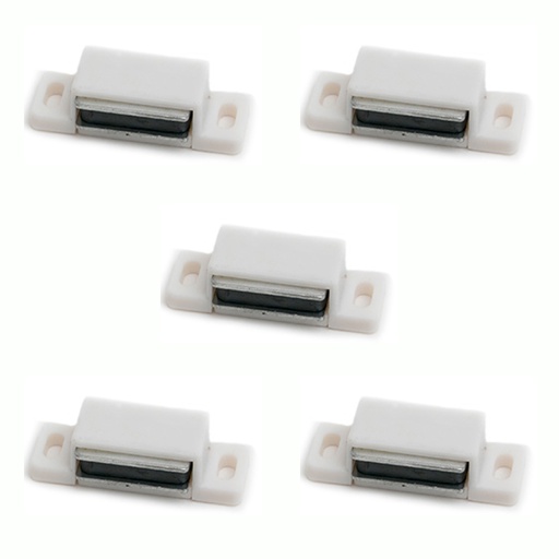 [ML.635] RETEN CON IMAN SIMPLE BLANCO PACK X 5u.