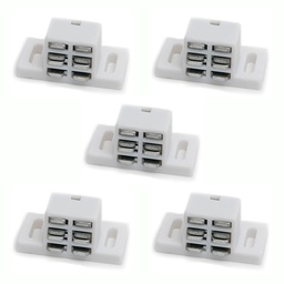 Reten Imán Reforzado Blanco Puerta Mueble Pack X 5 Unidades  Blanco