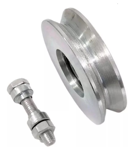 [BR.SC-8060] RUEDA ACERO TRAFILADO “V” C/RULEMAN 60MM x1u.