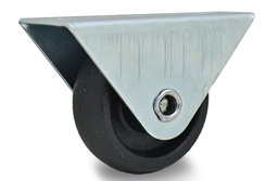 Rueda Camera Fija De Plástico Negra Hofer Pack X 4 Unidades