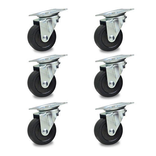 [ML.425] RUEDA GOMA GIRAT. 40mm PACK X 6u.
