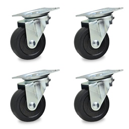 RUEDA GOMA GIRAT. 60mm PACK X 4u.