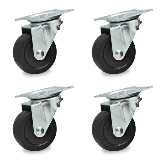 [ML.429] RUEDA GOMA GIRAT. 60mm PACK X 4u.