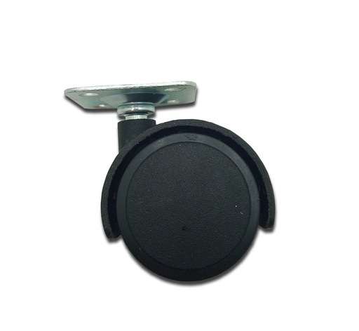 [HF.40] RUEDA NYLON DOBLE NEGRA 40mm  BASE 13