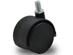 RUEDA NYLON DOBLE NEGRA 50mm 3/8"