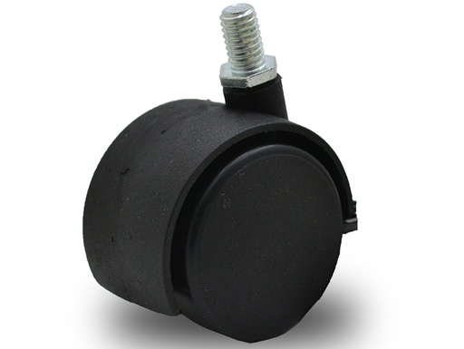 [HF.50/1] RUEDA NYLON DOBLE NEGRA 50mm 5/16"