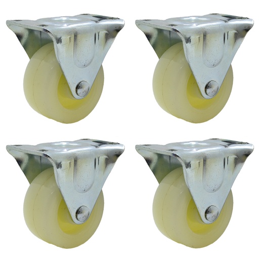 [ML.465] RUEDA NYLON FIJA. 50mm PACK X 4u.