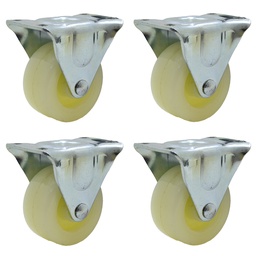 RUEDA NYLON FIJA. 65mm PACK X 4u.