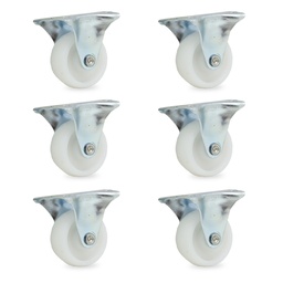RUEDA POLIP FIJA. 40mm PACK X 6u.