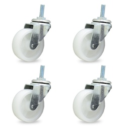 RUEDA POLIP GIRAT. 65mm 3/8" PACK X 4u.
