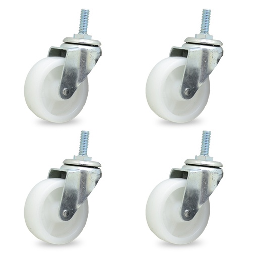 [ML.438] RUEDA POLIP GIRAT. 65mm 3/8" PACK X 4u.