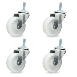 RUEDA POLIP GIRAT. 75mm 3/8" PACK X 4u.