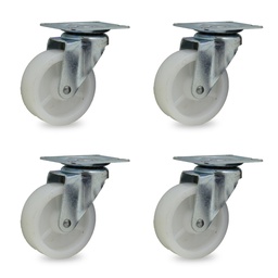 RUEDA POLIP GIRAT. 75mm PACK X 4u.