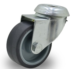 RUEDA PVC GRIS GIRAT. 50mm PAS